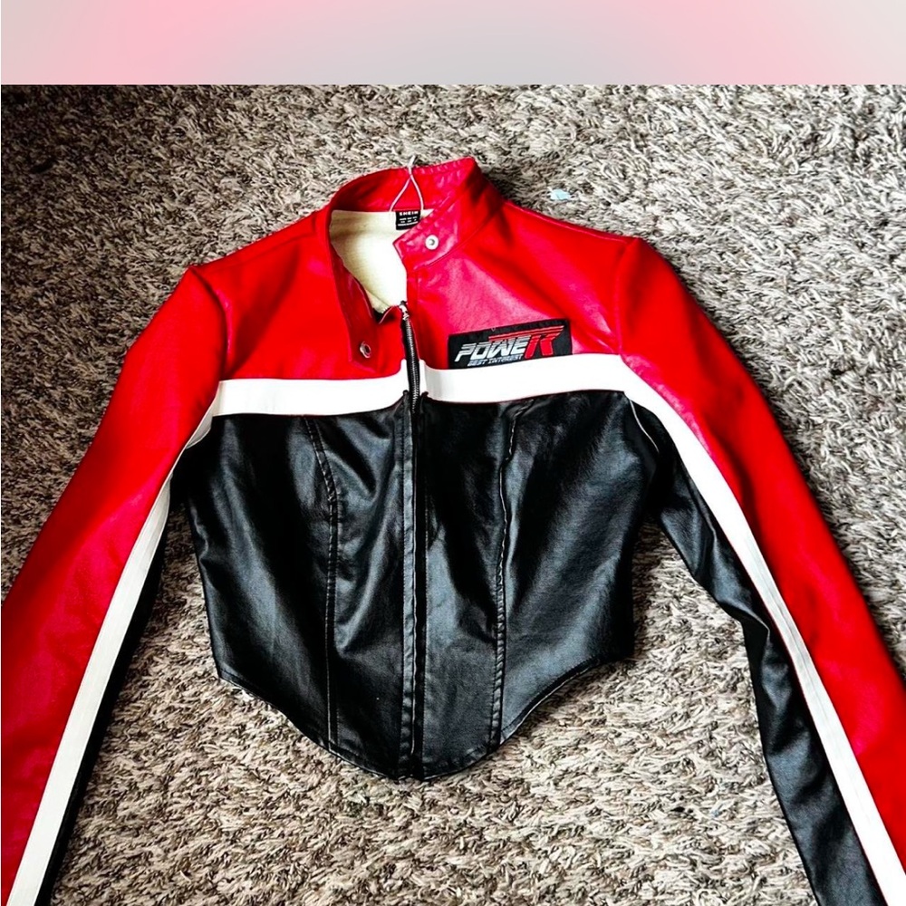 Women's Red and Black Jacket